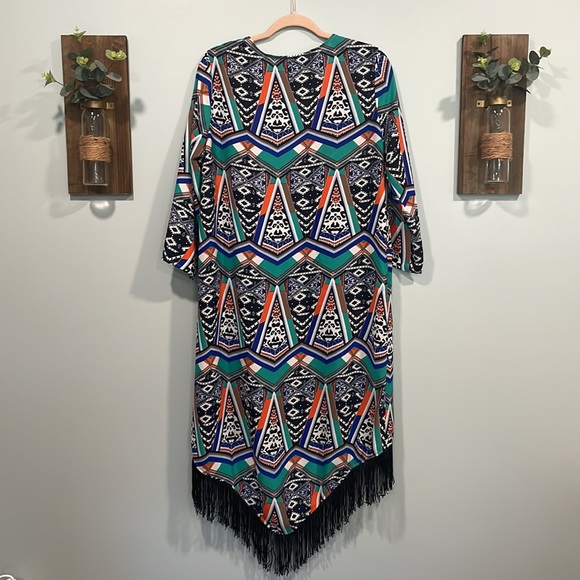 Aztec printed women’s kimono duster - Picture 6 of 6
